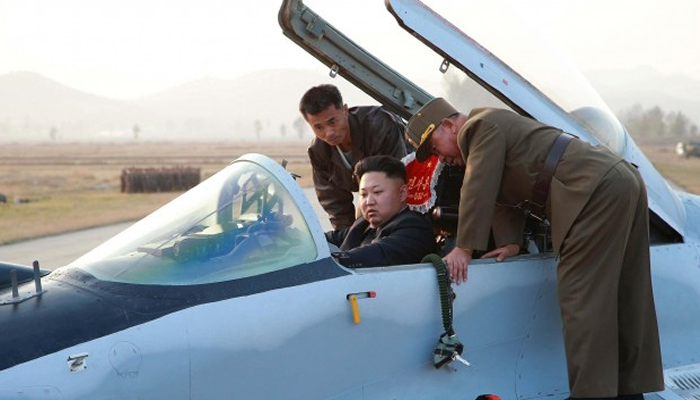 Kim Flying a Plane