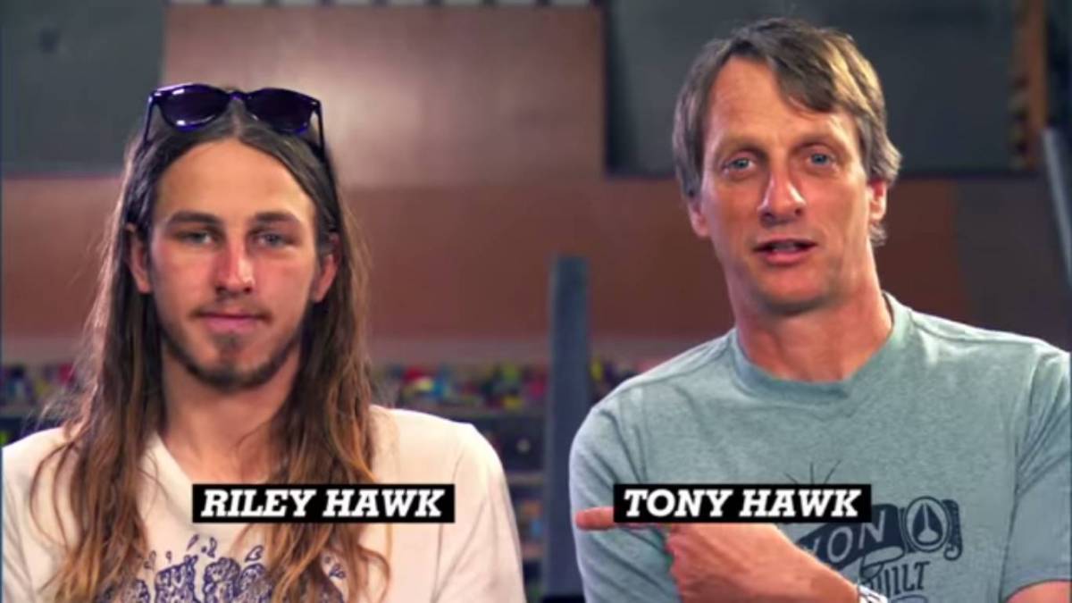 Riley Hawk and Tony Hawk