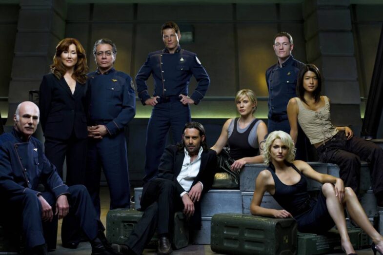 The main cast of Battlestar Galactica