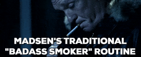 Michael Madsen smoking gif