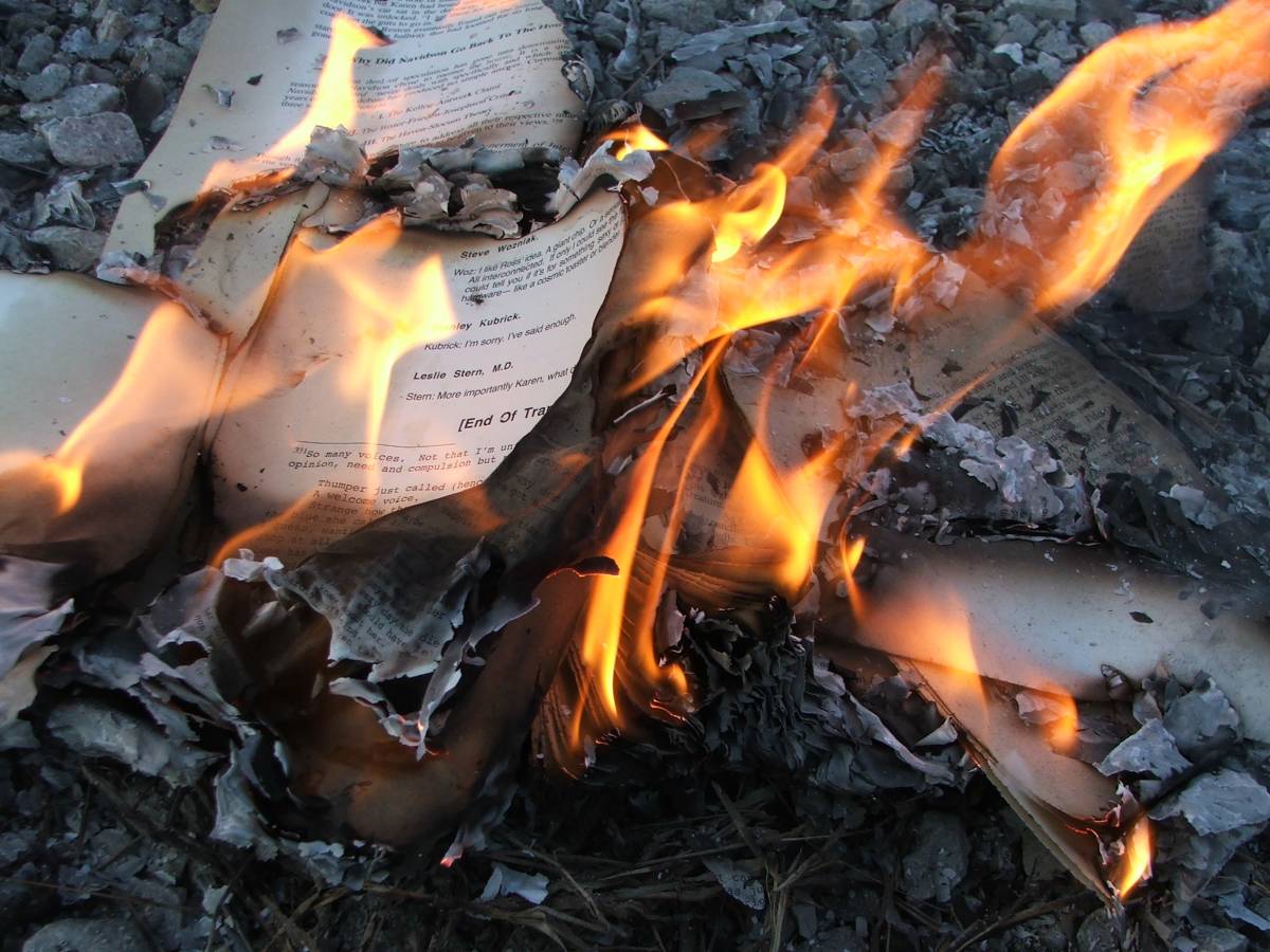 Books Being Burned