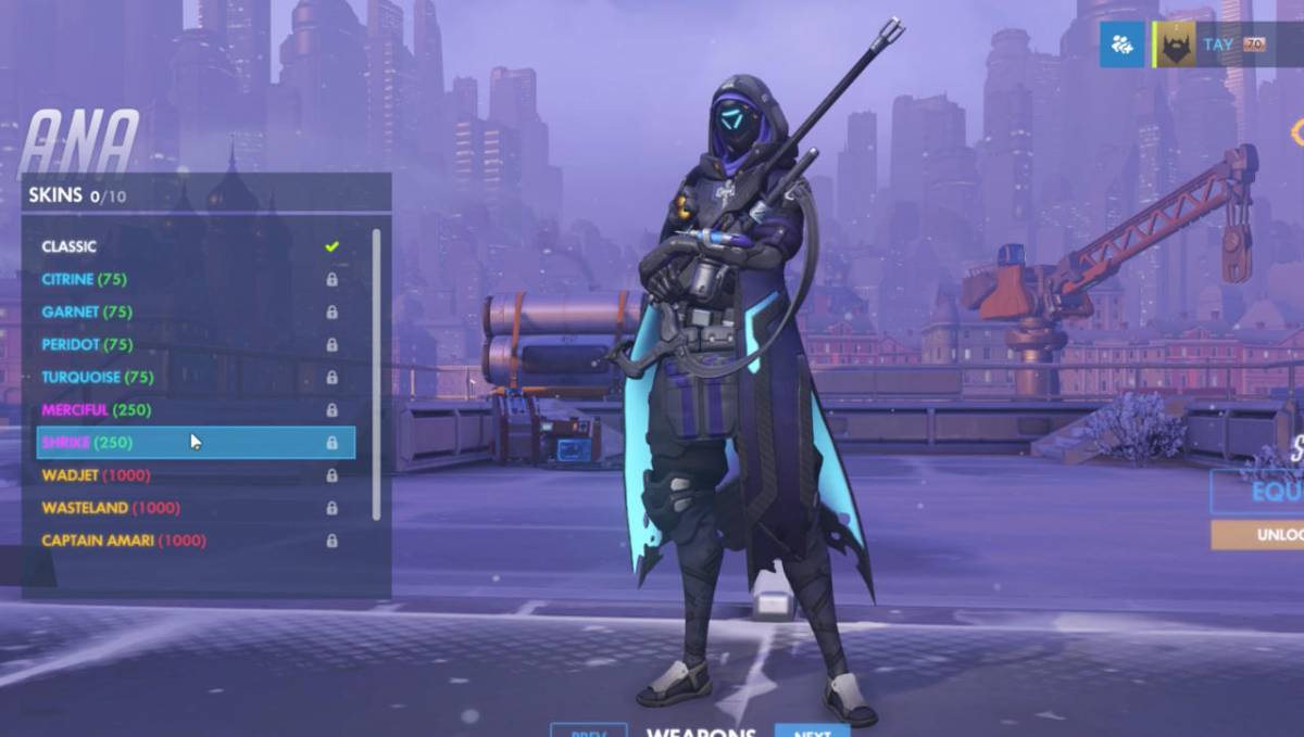 Overwatch All Of Ana S Skins Including A Destiny Rip Off