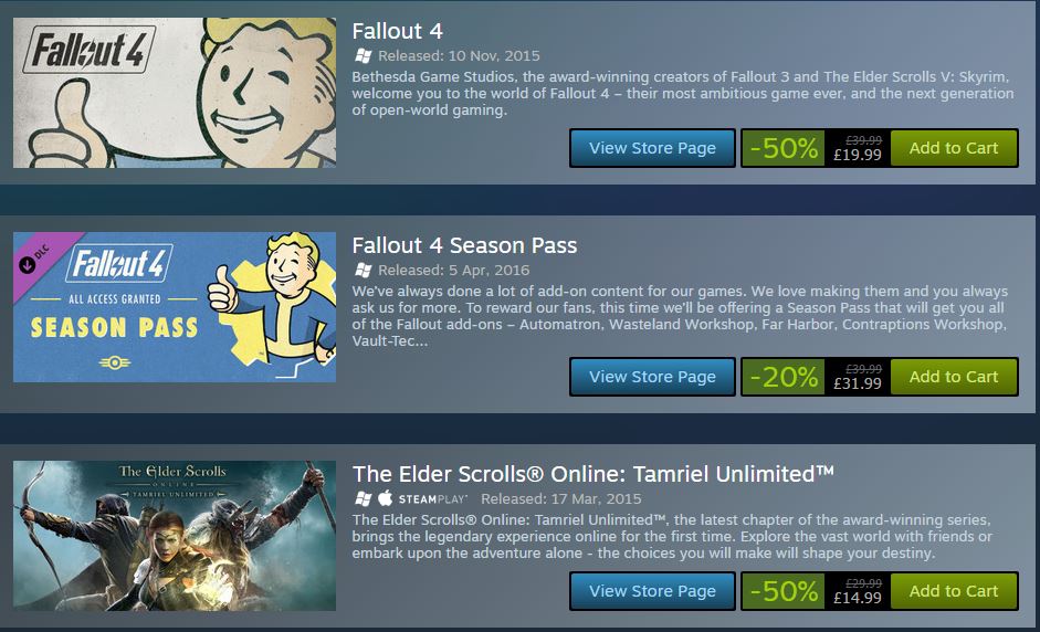 Fallout 4 steam sale