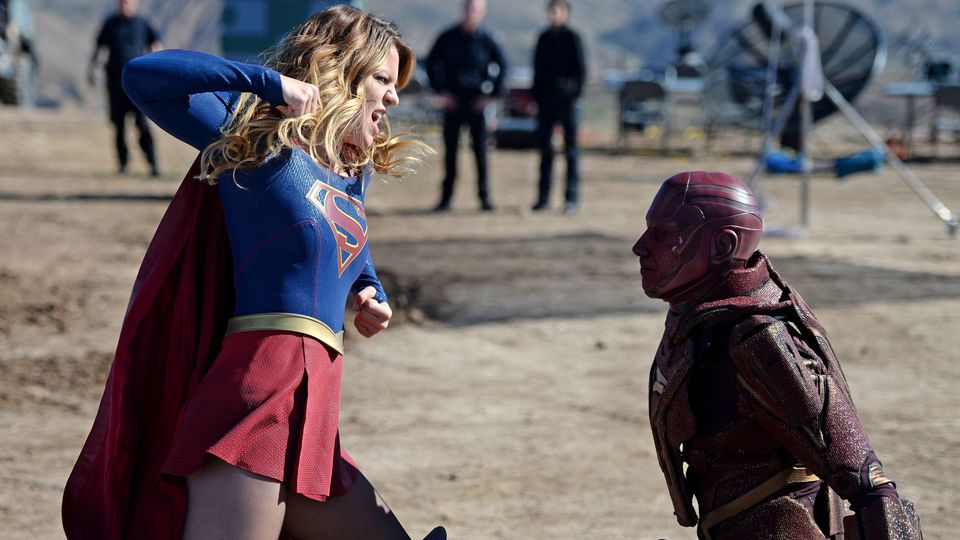 Supergirl and Red Tornado