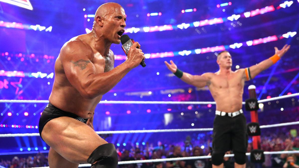 the rock john cena wrestlemania 32