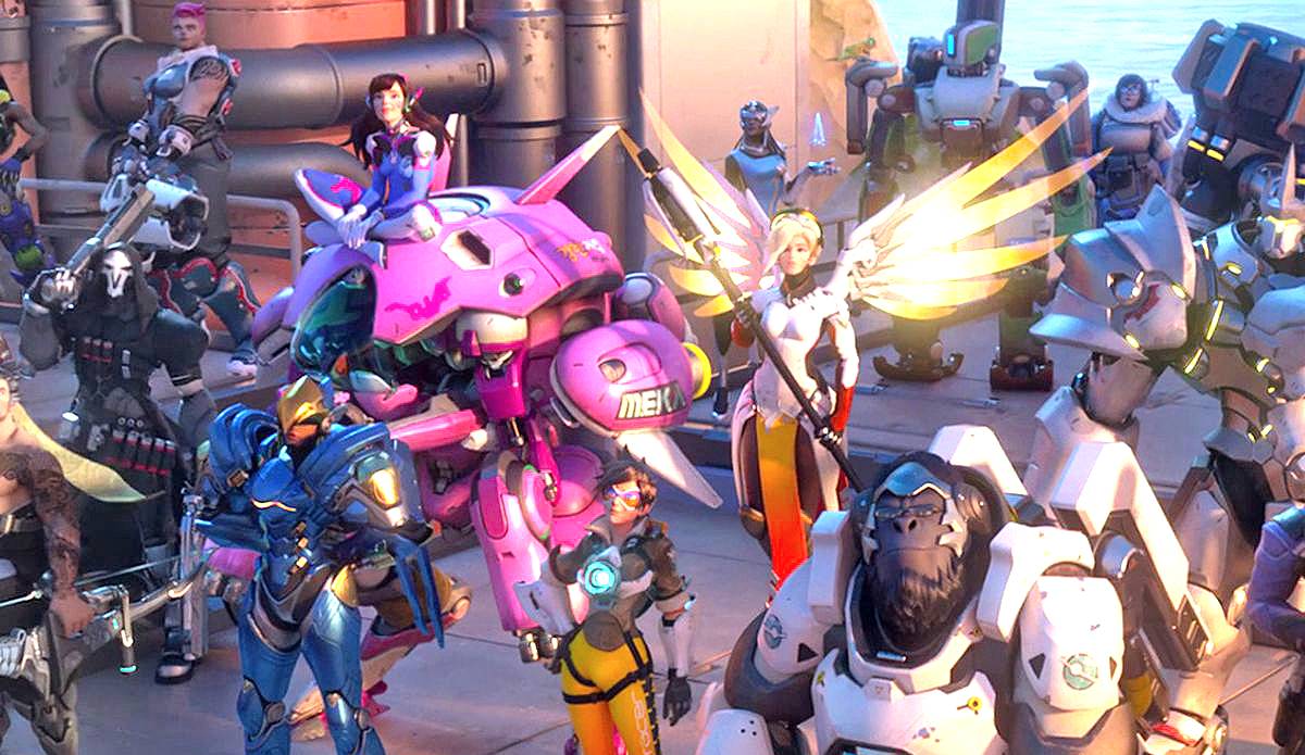 A screenshot of some of the Overwatch heroes