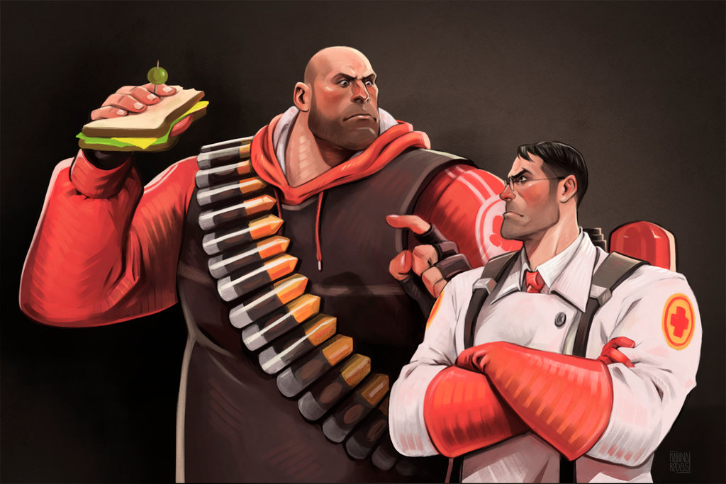 Heavy and Medic" by KRedous. 