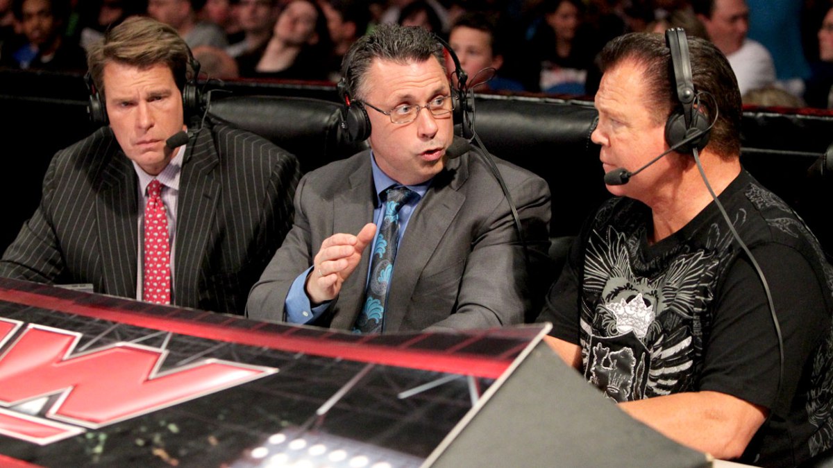 Jerry Lawler, Michael Cole and JBL