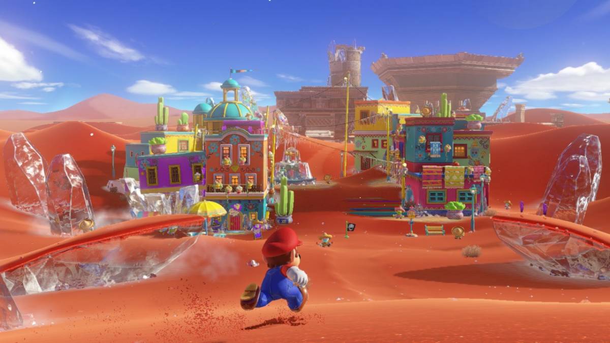 super mario odyssey desert party room