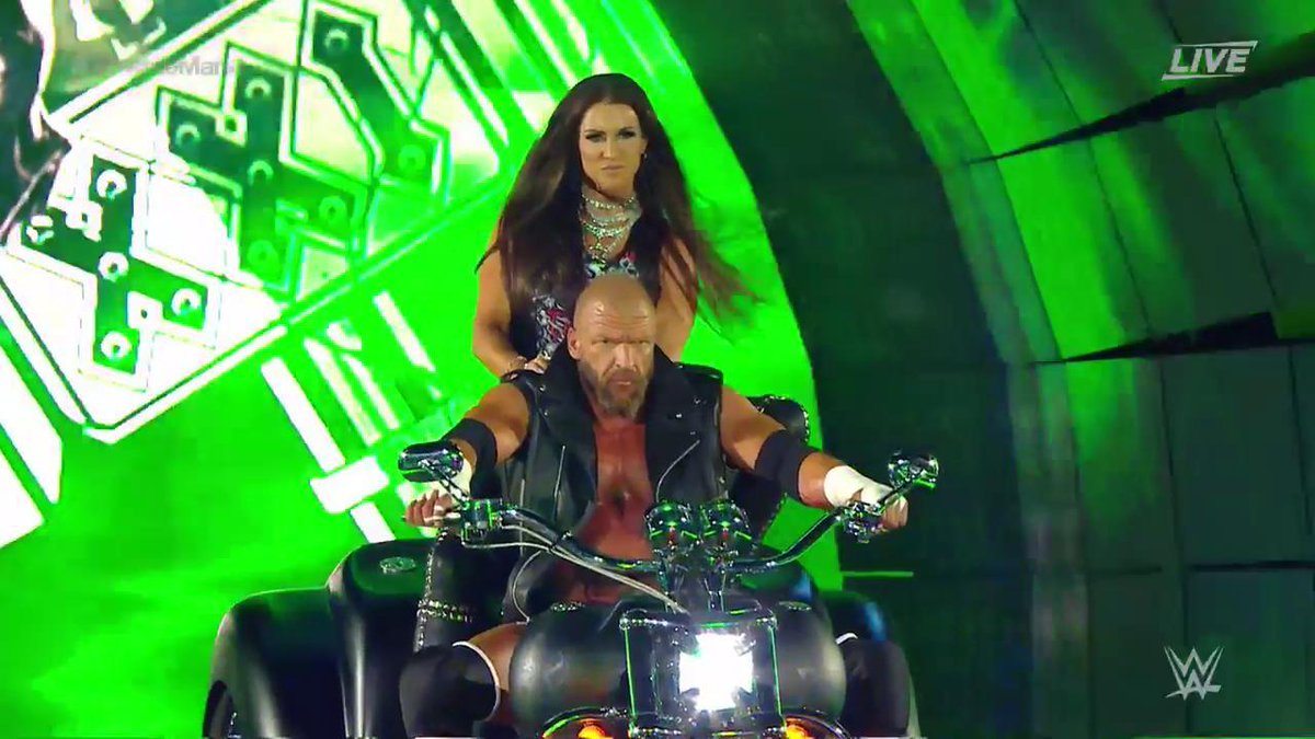 Triple H and Stephanie McMahon at Wrestlemania 33. 