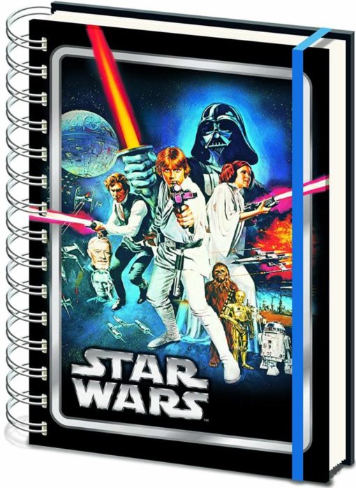 Star Wars gift idea: New Hope poster image on notebook