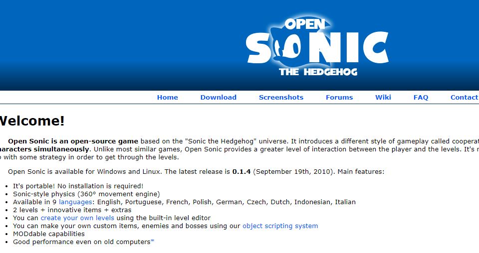 Open Sonic