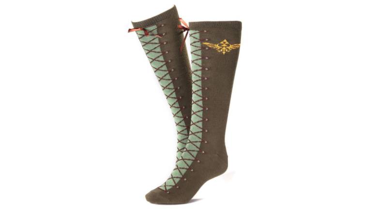 Zelda themed brown boot style socks