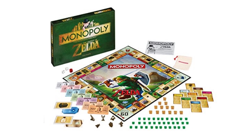 Zelda inspired Monopoly board and game pieces