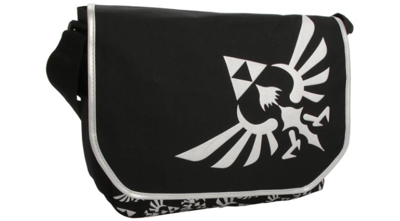 Zelda black messenger bag