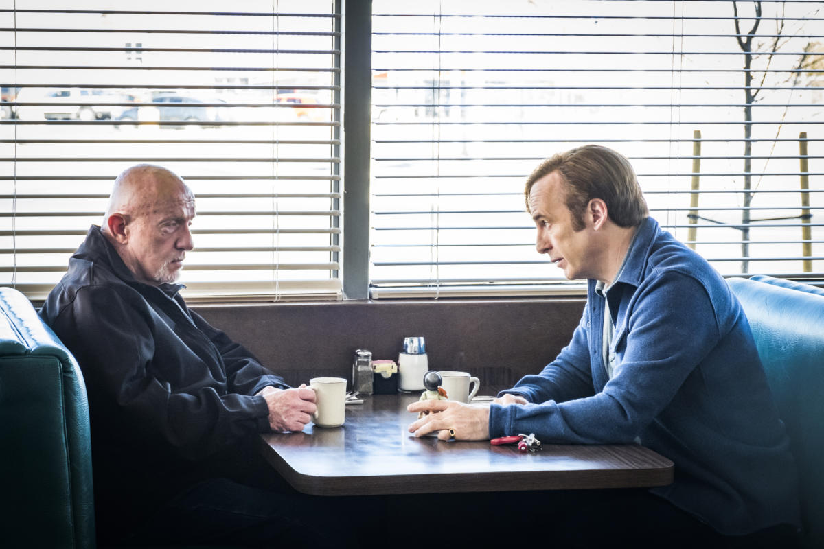 something beautiful Jonathan Banks as Mike Ehrmantraut, Bob Odenkirk as Jimmy McGill - Better Call Saul _ Season 4, Episode 3 - Photo Credit: Nicole Wilder/AMC/Sony Pictures Television