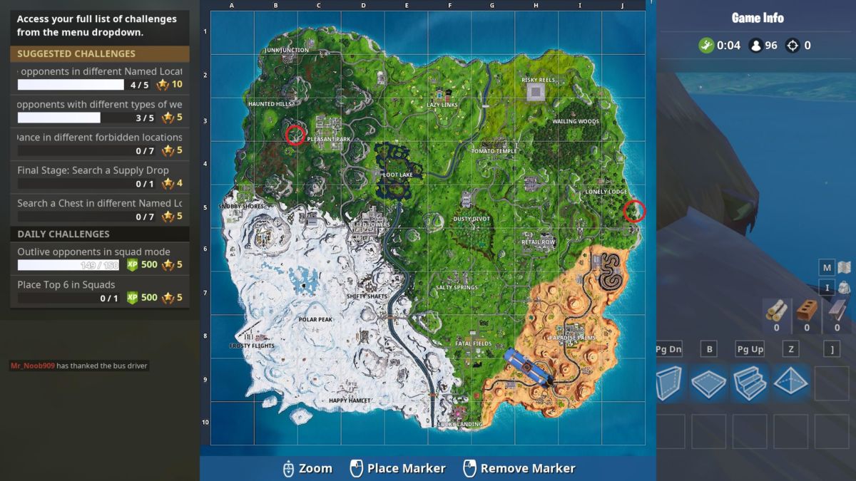 Fortnite Season 7 Piano Locations Fortnite Season 7 Pleasant Park Lonely Lodge Piano Sheet Music Locations