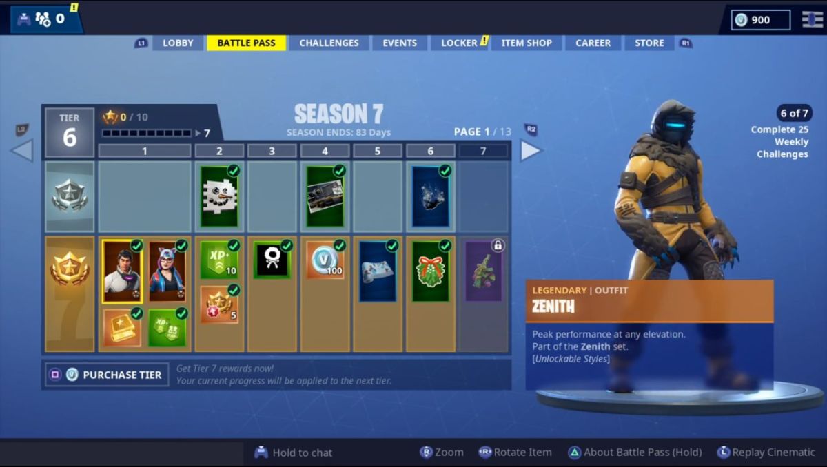 Fortnite Season 7 Battle Pass Skins: Onesie, Zenith, Lynx ... - 1200 x 678 jpeg 85kB