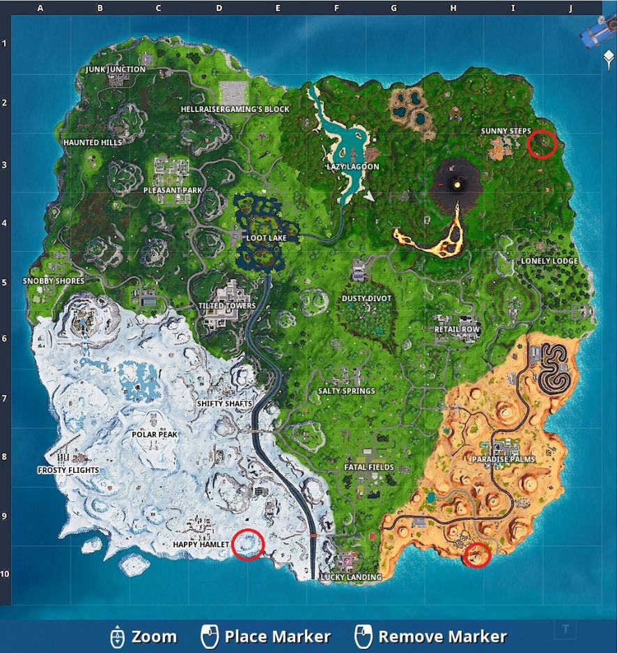 Different Faces Fortnite Fortnite Season 8 Guide Visit A Giant Face In The Desert The Jungle The Snow