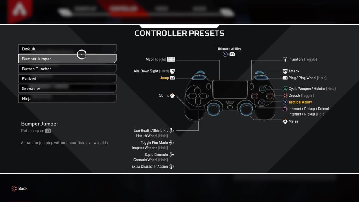 Apex Legends controller presets