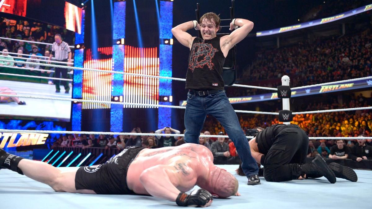 Roman Reigns vs. Dean Ambrose vs. Brock Lesnar