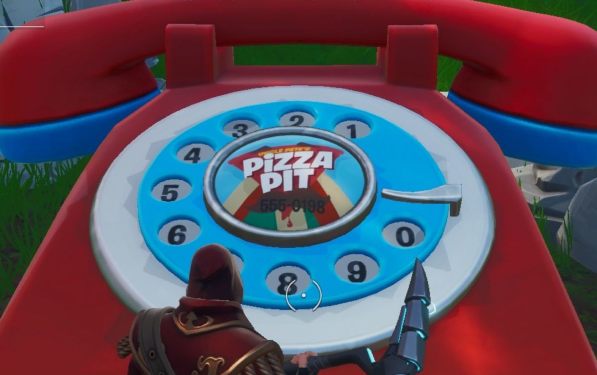 Fortnite Season 8 Dial The Durrr Burger Pizza Pit Numbers On Giant Telephones