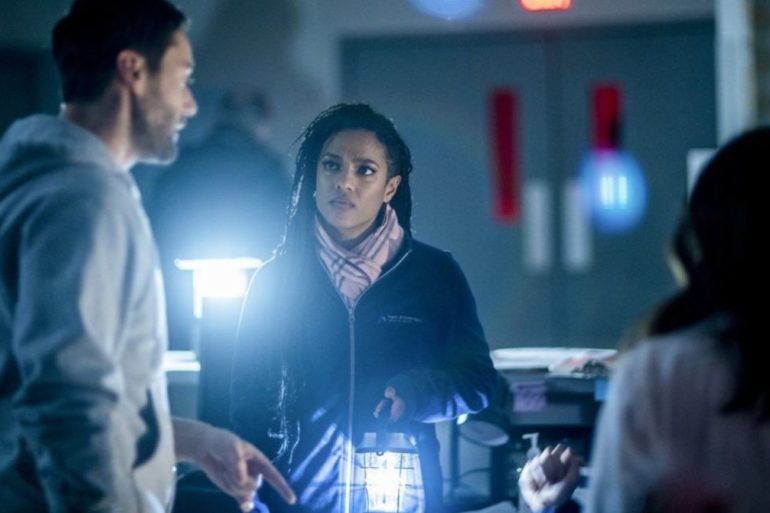 NEW AMSTERDAM -- "Sanctuary" Episode 117 -- Pictured: Freema Agyeman as Dr. Helen Sharpe -- (Photo by: Zach Dilgard/NBC)