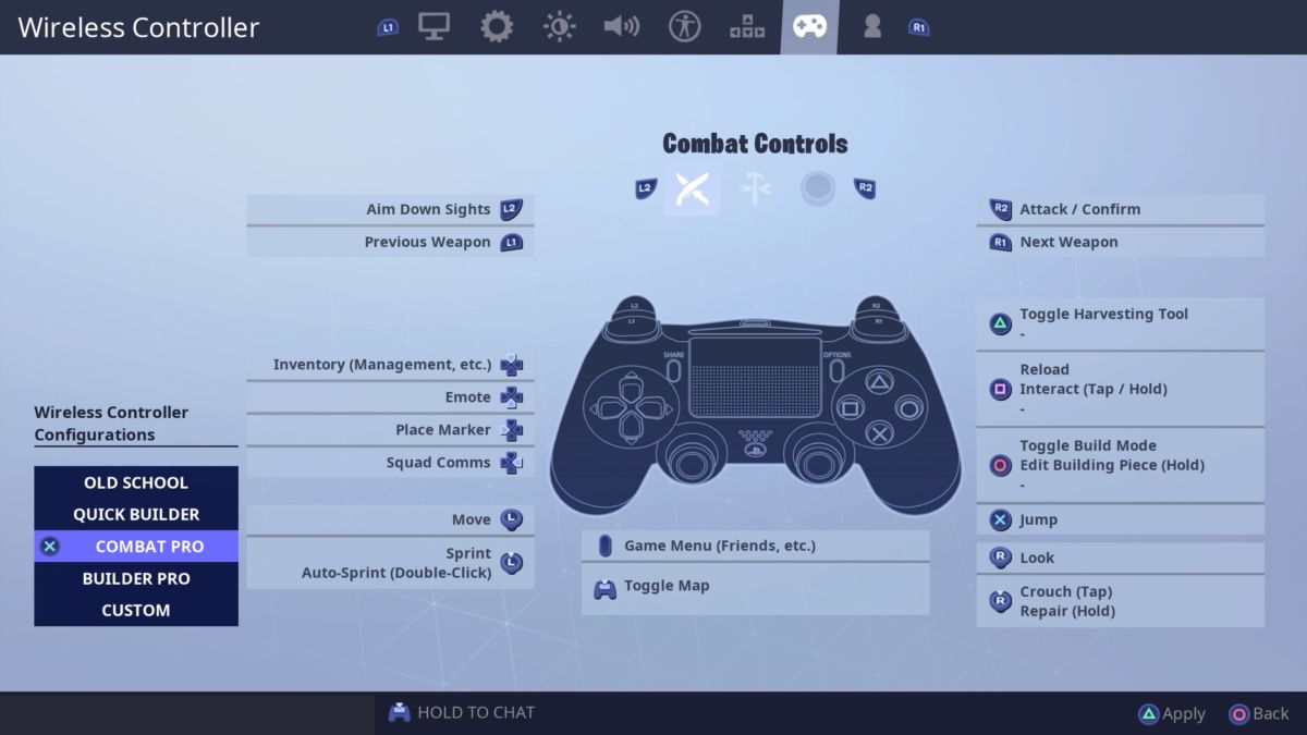 fortnite settings xbox one