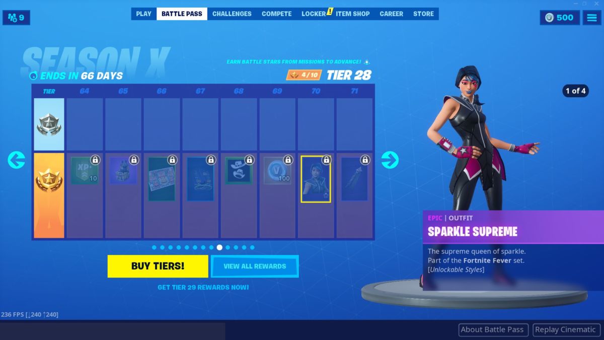 Battle Pass Sparkle Specialist Fortnite Fortnite Season X 10 Battle Pass Skins Styles Catalyst Ultima Knight Eternal Voyager More