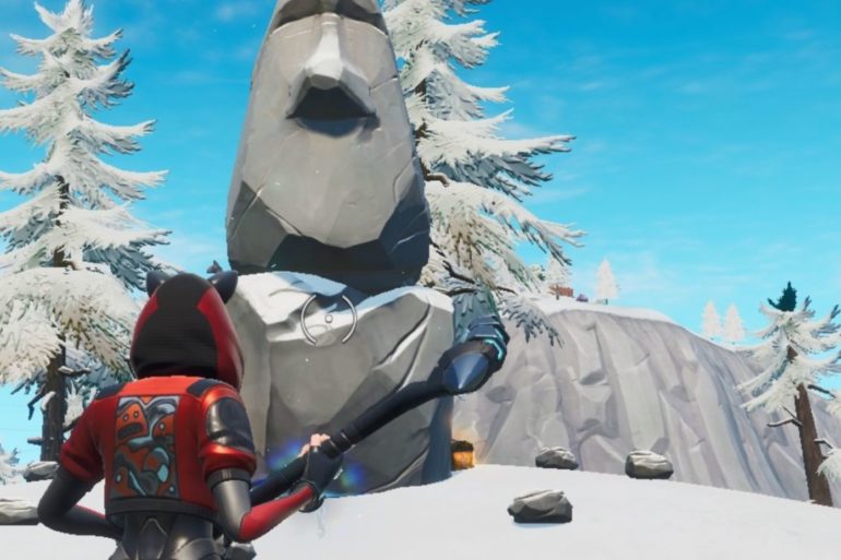 Snowy Stone Head
