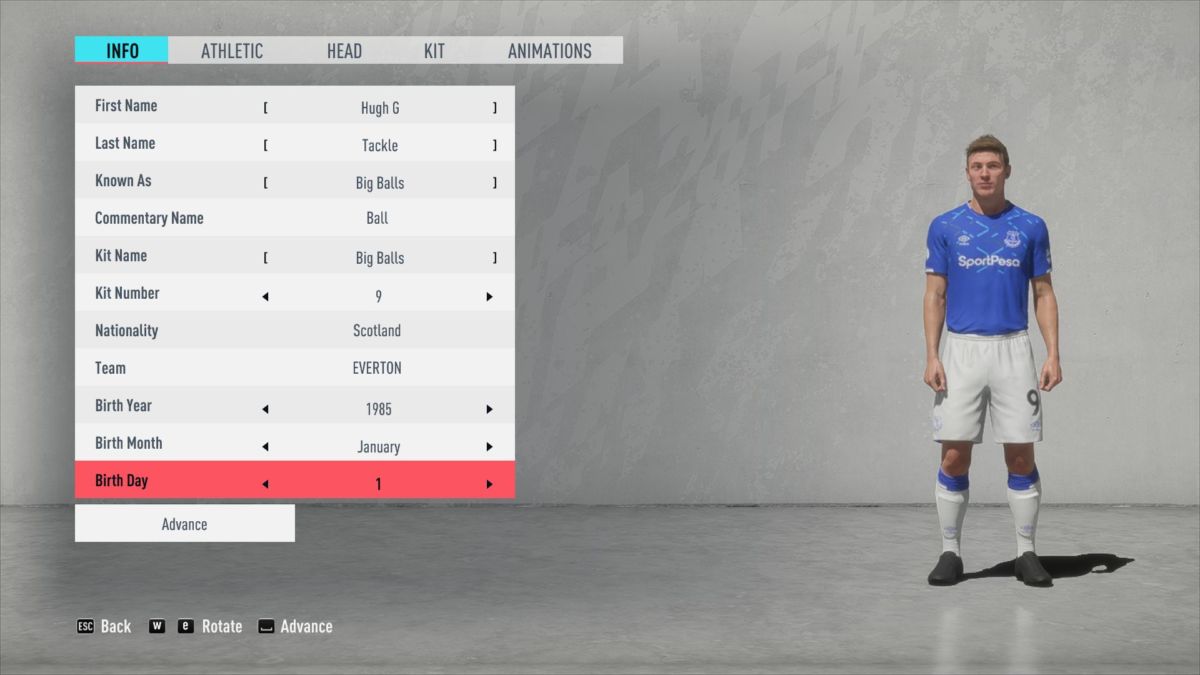 FIFA 20 player creator