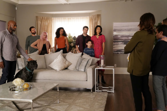 A MILLION LITTLE THINGS - "austin" - Delilah makes arrangements for a family photo shoot with longtime photographer Seymour (guest star Richard Kind), but Danny struggles to accept that this new family does not include his father. Meanwhile, Rome and Regina make big plans to celebrate Rome's parents' 50th wedding anniversary and are forced to take a closer look at their own marital woes; Eddie and Katherine look for a fresh start; and Gary feels disconnected from Maggie on a new episode of "A Million Little Things," airing THURSDAY, OCT. 24 (9:01-10:01 p.m. EDT), on ABC. (ABC/David Bukach) ROMANY MALCO, JAMES RODAY, ALLISON MILLER, CHRISTINA MOSES, DAVID GIUNTOLI, TRISTAN BYON, GRACE PARK