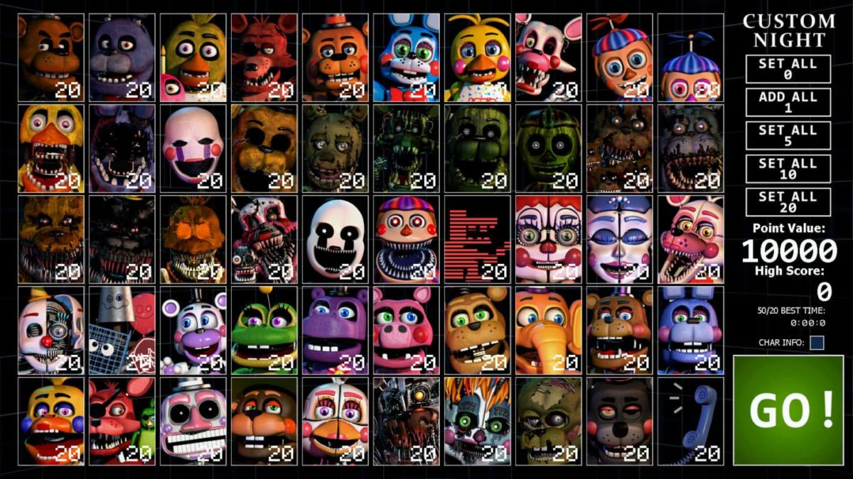 Ultimate Custom Night Mods with Mods / Ultra Custom Night 200/20! 