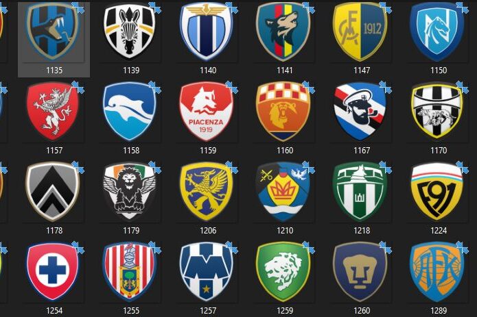 Football Manager 2021 logos badges