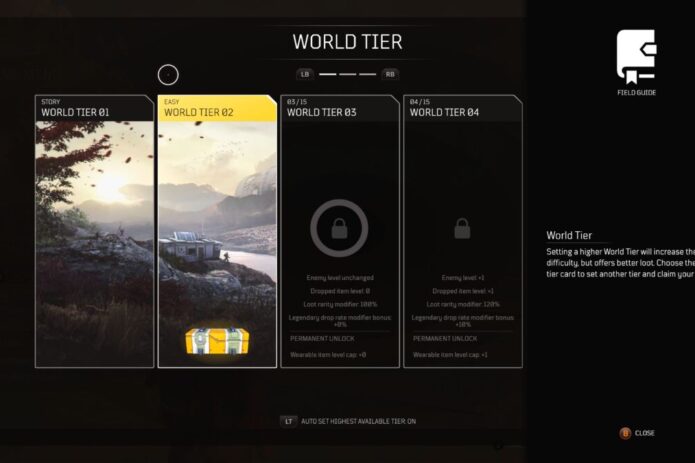 Outriders World Tiers