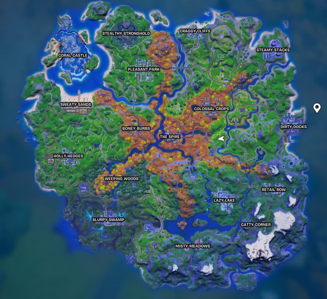 Fortnite Chapter 2 Season 6 Map Colossal Crops The Spire And More 