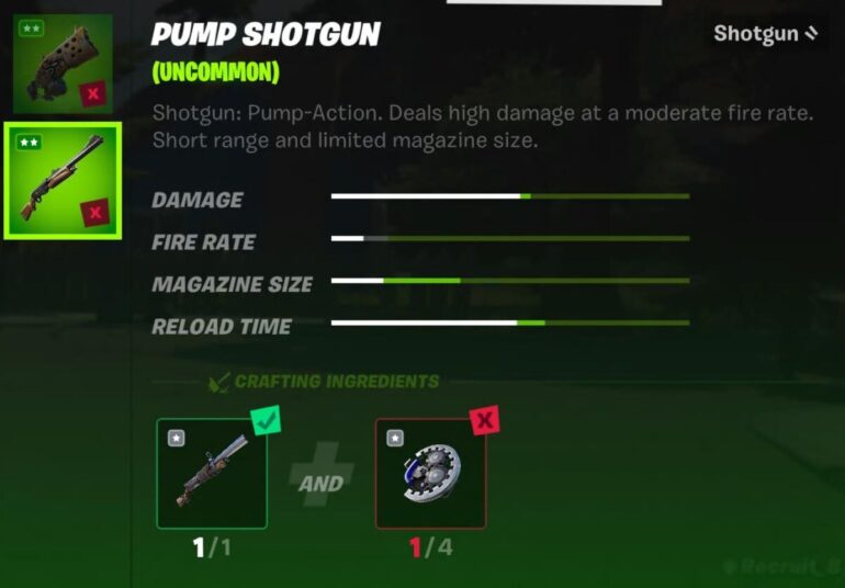 Pump Shotgun Fortnite Season 6