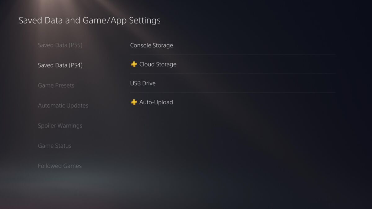 Saved Data and Game/App Settings