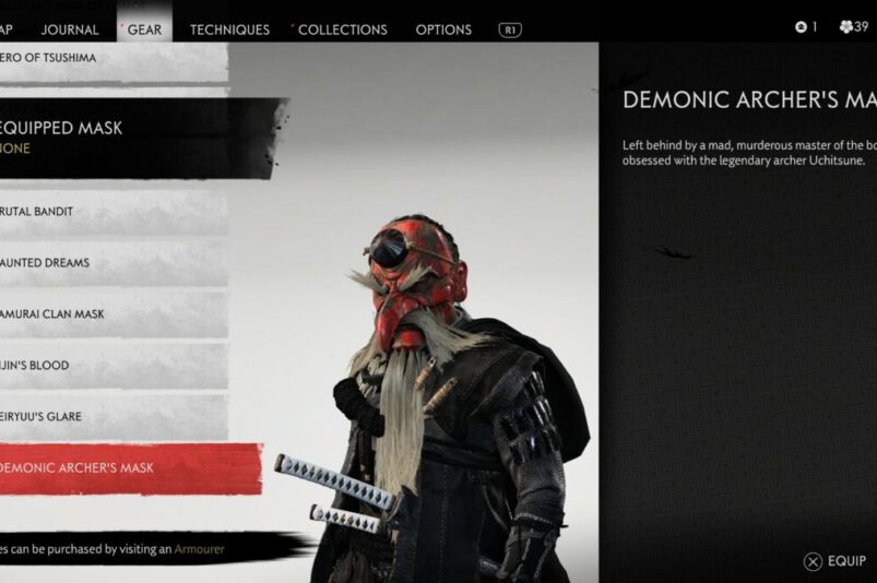 Ghost of Tsushima Demonic Archer's Mask