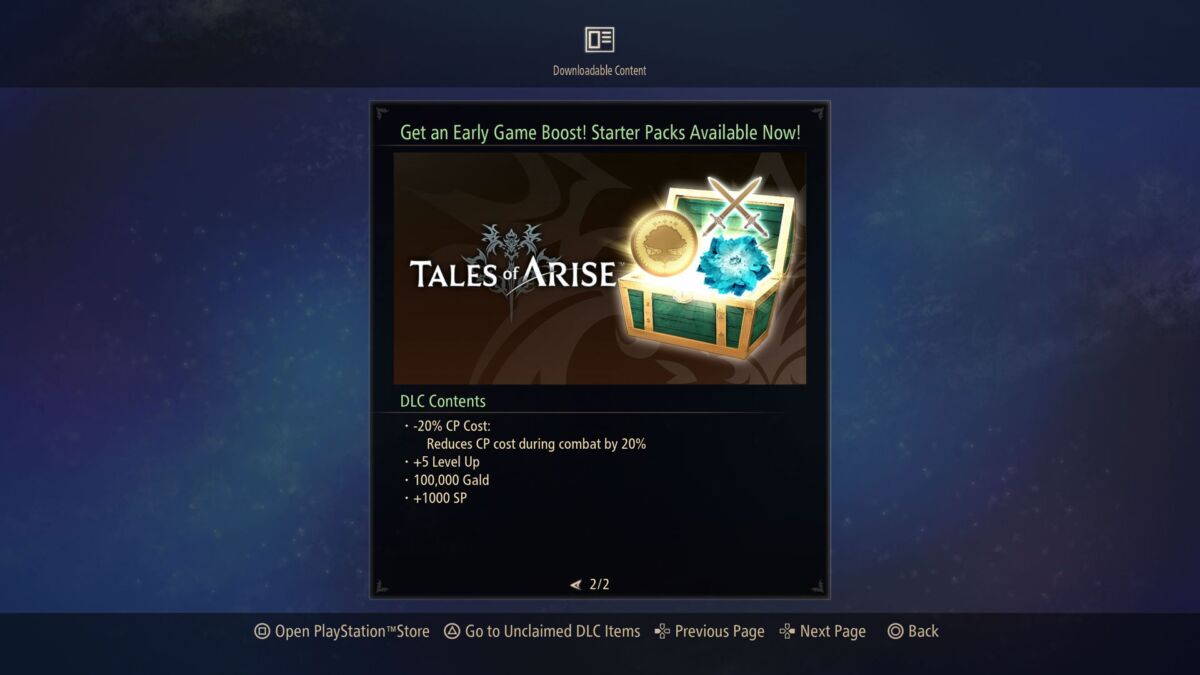 Tales of Arise Microtransactions