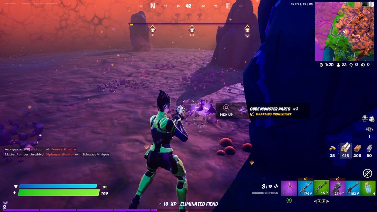 Fortnite Season 8 Cube Monster Parts