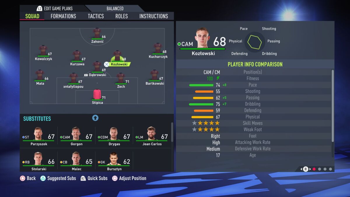 Kacper Kozłowski FIFA 22