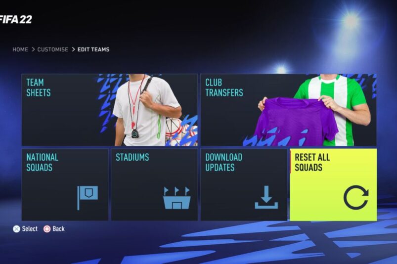 Reset Squads FIFA 22