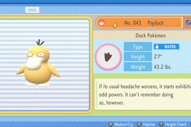 Brilliant Diamond and Shining Pearl Psyduck