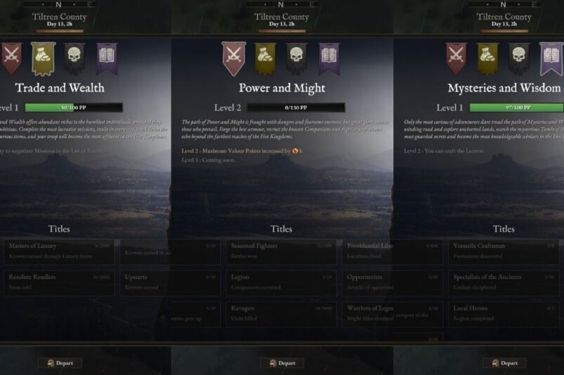 WarTales Paths to Fame
