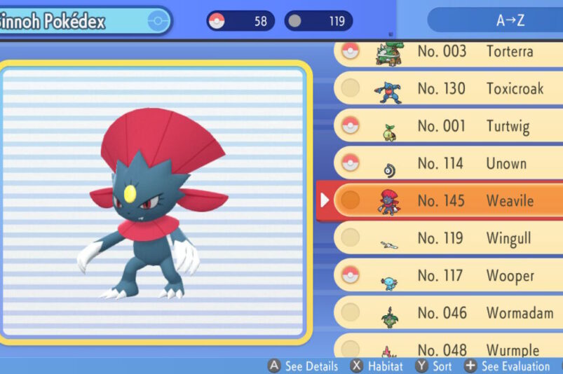Weavile Brilliant Diamond