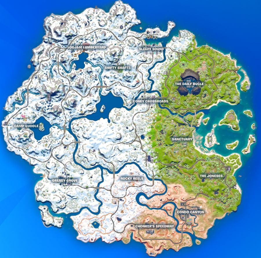Fortnite Chapter 3 Map Locations