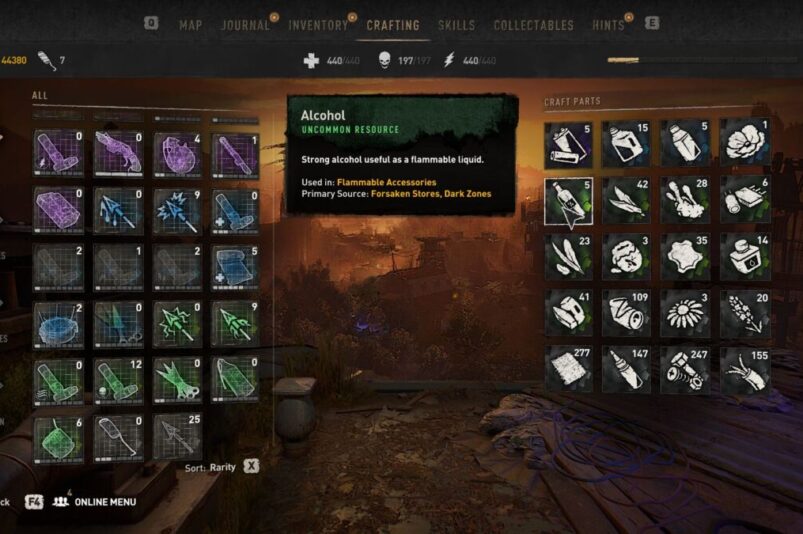 Alcohol Dying Light 2