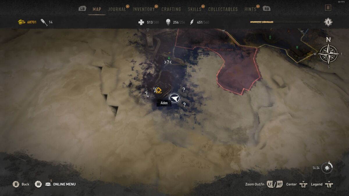 Newfound Land Inhibitor Location #