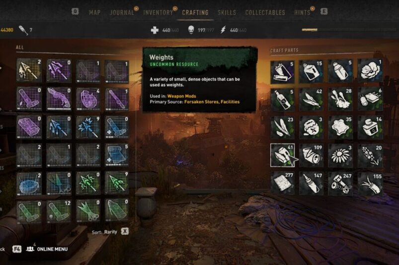 Dying Light 2 Weights